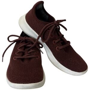 ALLBIRDS Sneakers Womens 8 Maroon Burgundy Tree Runners Cushioned Lightweight